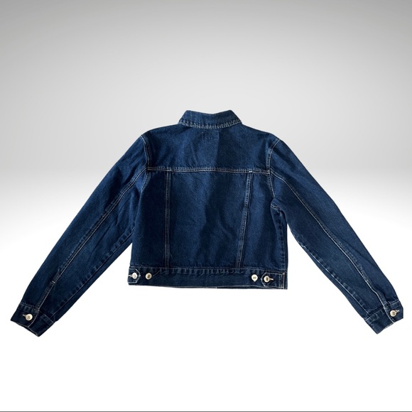 Anchor Dark Blue Denim Jacket Button Up Front - Picture 3 of 12